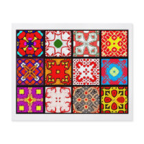 12 Different Tea Bag Tiles - Origami Folding Flyer Design
