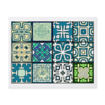 12 Different Tea Bag Tiles - Origami Folding Flyer