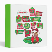 12 Dogs of Christmas Vinyl Binder