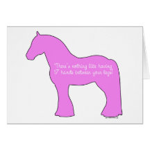 12 Hands Draught   Horse Card