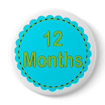 12 Months Teal & Lime Memory Button