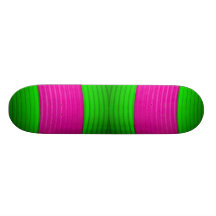 12 Pink & Green Skateboard