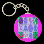 12 Reiki n Karuna Reiki Signs - Pink Border keychains
