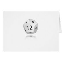 12-sided Die Greeting Cards