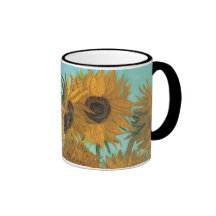 12 Sunflowers, van Gogh, Vintage Flowers Floral Mug