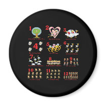 12 twelves days of christmas complete refrigerator magnets