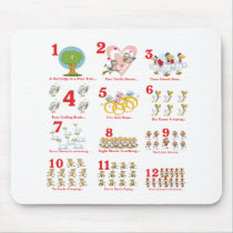 12 twelves days of christmas complete mouse pads