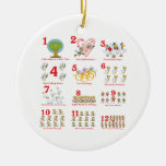 12 twelves days of christmas complete christmas tree ornament