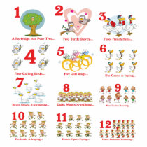 12 twelves days of christmas complete cut out