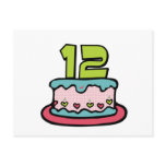 12 Year Old Birthday Cake Postcards