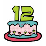 12 Year Old Birthday Cake Tees