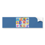 12 Zodiac signs Pop Art Bumper Sticker