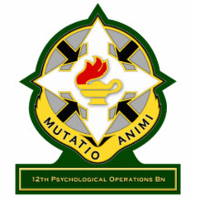 12th Psychological Operations Battalion DUI Photo Cut Outs