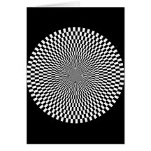 1309144895_Vector BLACK WHITE OPTICAL ILLUSIONS Greeting Card