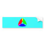 1312767753_Vector_Clipart Triangle colourful shape Bumper Sticker