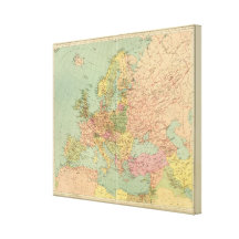 1314 Political Europe Stretched Canvas Print
