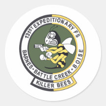 131st Expeditionary Fighter Squadron Round Sticker