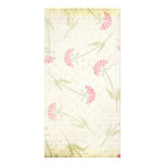 1328_floral20-grunge FADED RED GREEN FLOWERS PATTE Photo Card