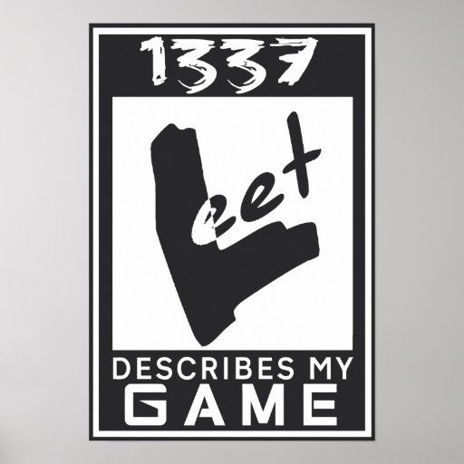 1337 Leet rating Print