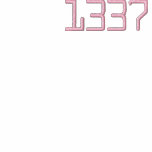 1337 White/Pink sweater Embroidered Hooded Sweatshirt