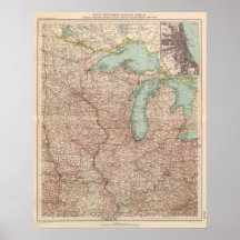 13435 Mich, Wis, Minn, Ia, Mo, Ill, Ind, Ky Posters
