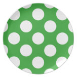 136 GRASS GREEN EARTH ENVIRONMENT BRIGHT WHITE POL PARTY PLATE