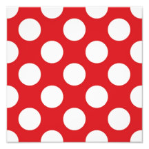 136 RED WHITE POLKA DOTS POLKADOT PATTERN BACKGROU PHOTO PRINT