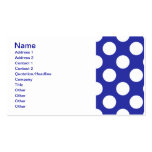 136 ROYAL BLUE SAILOR BRIGHT WHITE POLKA DOTS POLK BUSINESS CARD