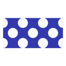 136 ROYAL BLUE SAILOR BRIGHT WHITE POLKA DOTS POLK PHOTO CARD TEMPLATE