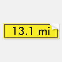 13.1 Bumper Sticker | Yellow Street Sign Style