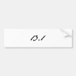 13.1 BUMPER STICKERS