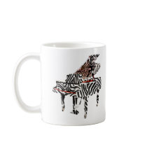 $13.95 Zebra Grand Piano Mugs