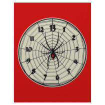 13 Hour Black Widow Clock in Frame Letterhead Design