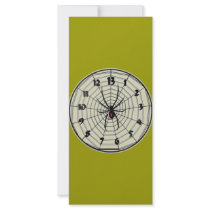 13 Hour Black Widow Clock in Frame Rack Cards