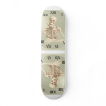 13 Hour Friendly Skeleton Clock Pattern Skateboard