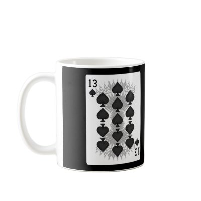 13 of Spades: Poker Card: Coffee Mug by spiritswitchboard