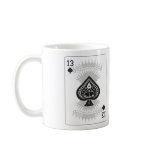 13 of Spades: Poker Card: Coffee Mug: Black Jack Coffee Mugs