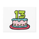 13 Year Old Birthday Cake Post Card