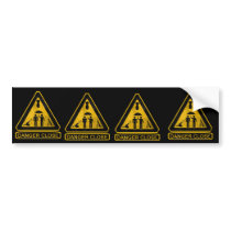 13F Danger Close FIST Bumper Sticker