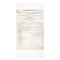13th Amendment of the United States Constitution Personalized Photo Card