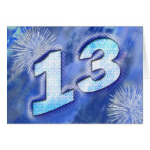 13th birthday card