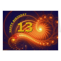 13th birthday card