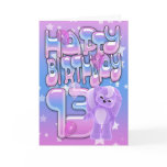 13th Birthday Card, Happy Birthday