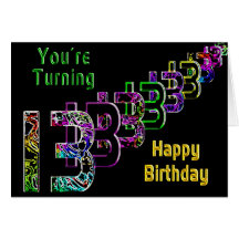 13th Birthday - Numbers Greeting Card