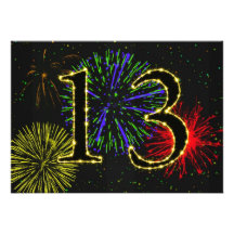 13th birthday party invitate custom invites