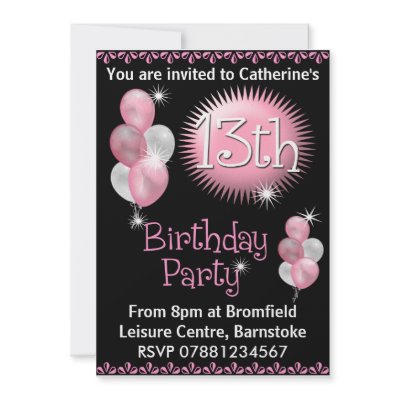13th Birthday Party Invitation by stylishdesigns