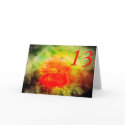 13th Birthday Red Flower cards