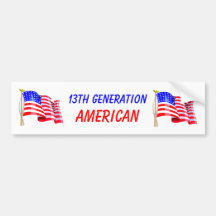 13th Generation American Bumper Sticker