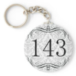 143 Area Code Key Chain
