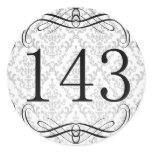 143 Area Code Round Stickers